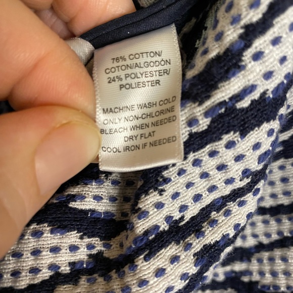 Loft petite. Blue and white layered skirt in XXSP - Picture 6 of 6